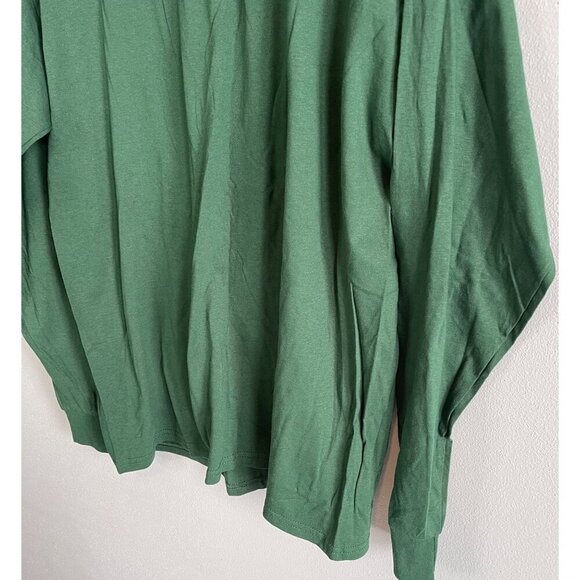 NWOT Fruit of the Loom Mens Crewneck Long Sleeve T-Shirt Green Large - Picture 7 of 11